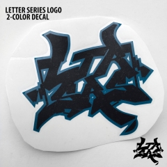 Letter Series Logo 2-Color Sticker