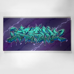 Izhy "Purple" 12" x 24" Canvas