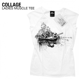 Ladies "Collage" Muscle Top