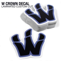 W Crown Custom Cut Decal